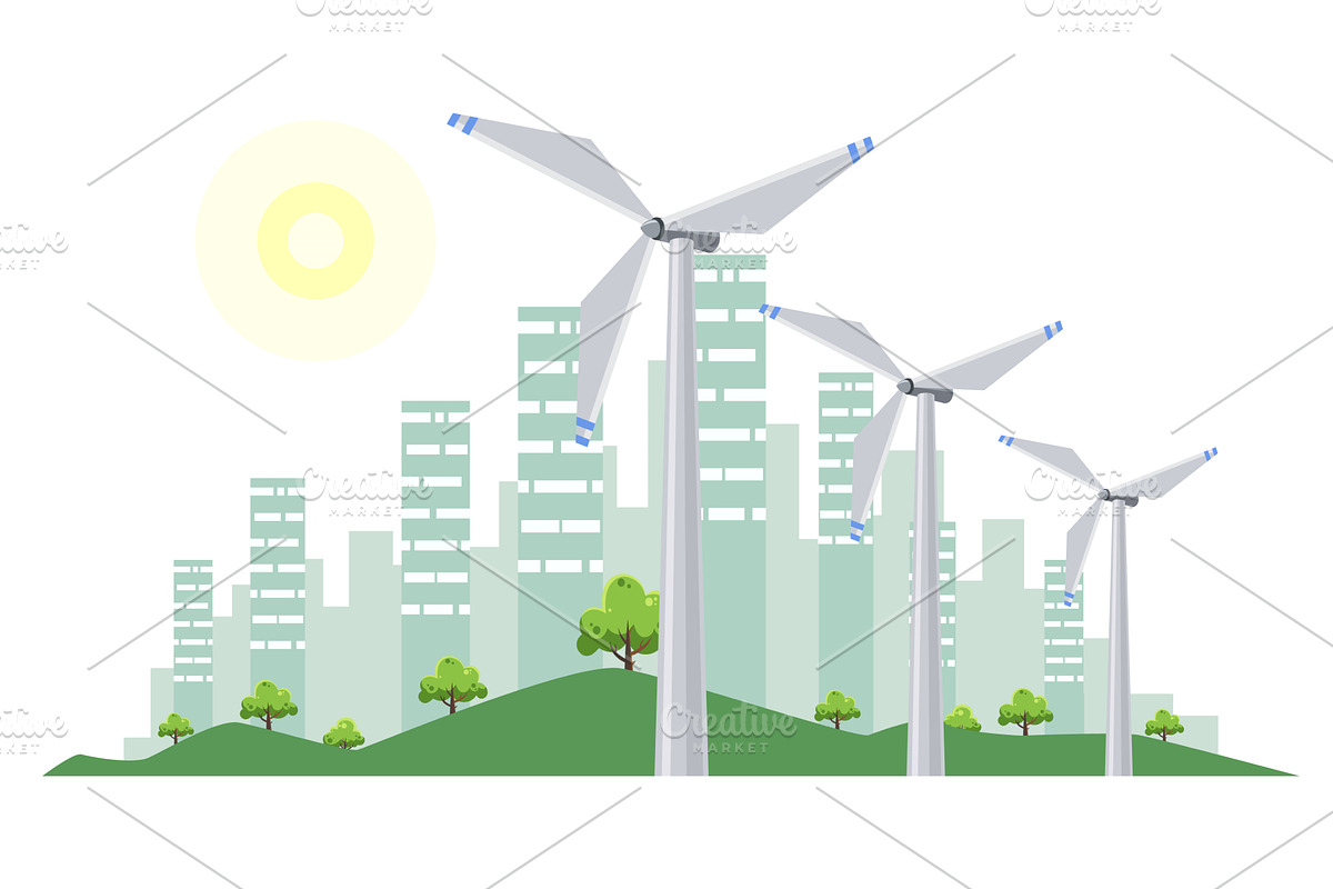 Clean electric energy concept, an Illustration by Things for designers