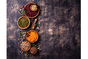 Beans, lentils, soybean, pea and, a Food & Drink Photo by Yulia Furman