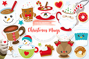 Christmas Mugs, an Illustration by PrettyBundles (Thumbnail 1 of 5)