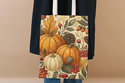 Vintage Pumpkin Botanical Pattern, a Pattern Graphic by FloridPrintables (Thumbnail 7 of 9)