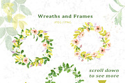 Pretty Flowers - Watercolor ClipArt, an Illustration by OlgaSerbun (Thumbnail 4 of 5)