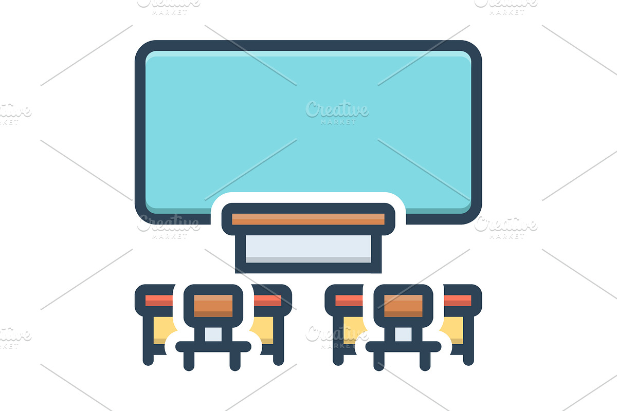 Classroom studt room color icon, a Duotone Icon by Creative priyanka
