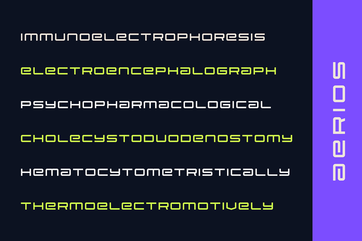 Aerios Futuristic Font Family, a Sans Serif Font by alpercakici (Photo 11 of 13)