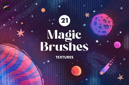 21 Unique Texture Procreate Brushes, a Brush Add-On by Moon House Shop