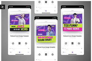 Comedy Podcast Cover, a Social Media Template by Neermana