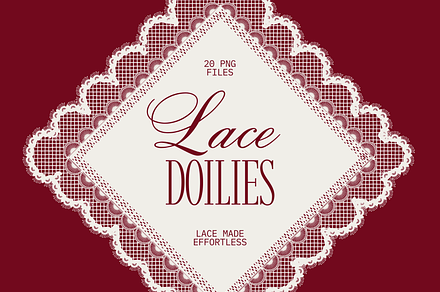Lace Doilies Collection 20 PNG Files, an Object Illustration by Veronika Gotovceva