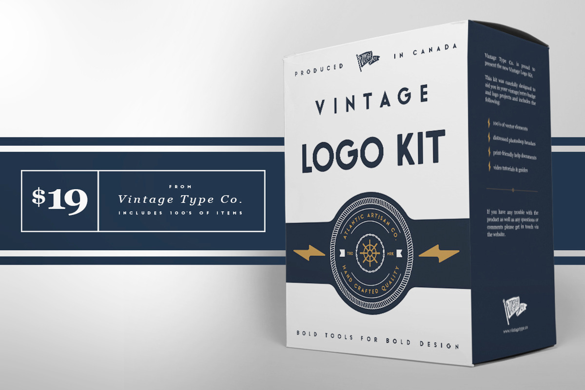 The Vintage Logo Kit, a Branding & Logo Template by Vintage Type Company (Photo 1 of 8)