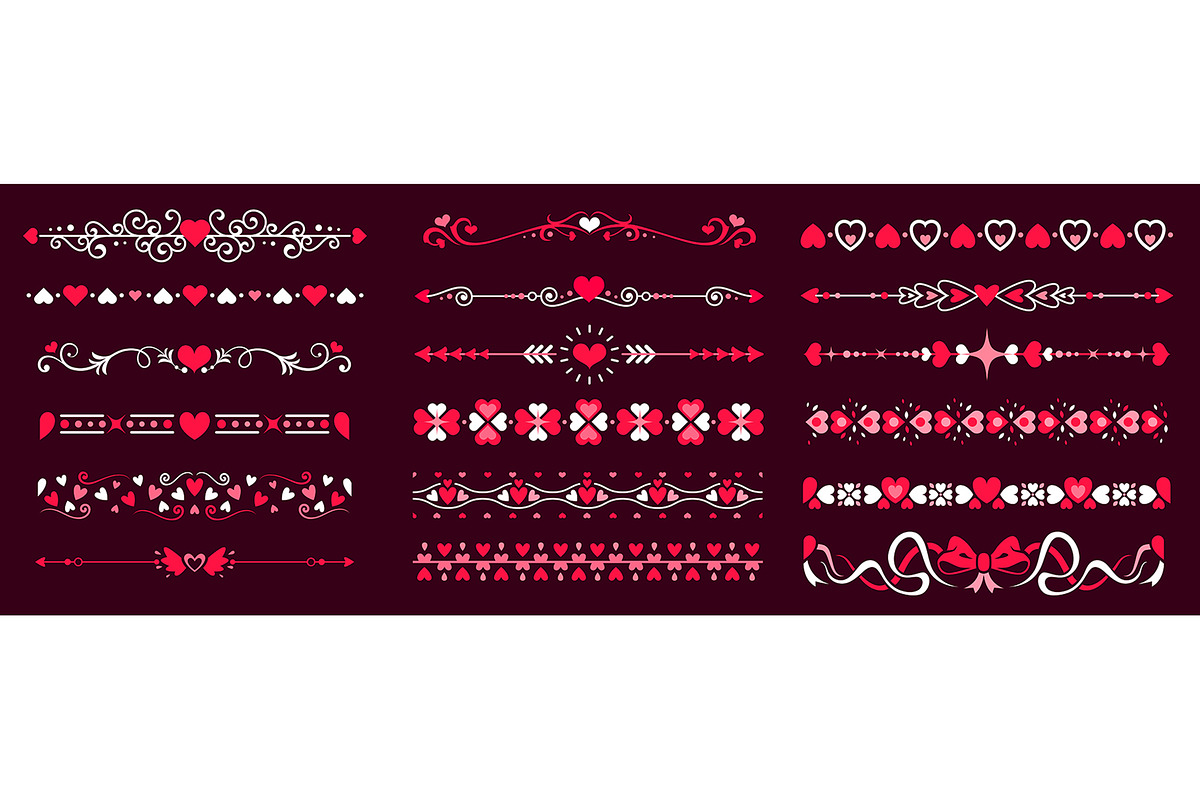 Wedding frame ornament, heart divide, an Illustration by Vector Tradition (Photo 3 of 3)