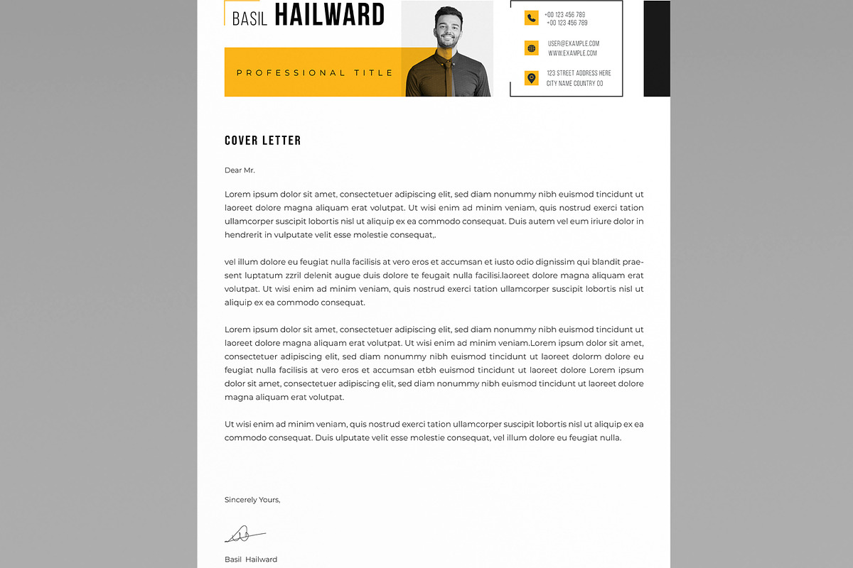 Modern Resume Layout, a Resume Template by MightyDesign (Photo 3 of 8)