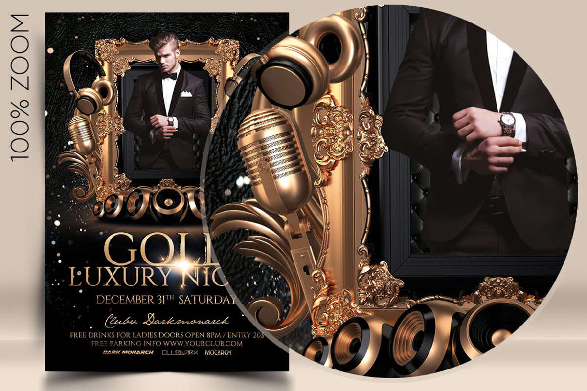 Gold Luxury Night, a Flyer Template by darkmonarch (Photo 2 of 3)