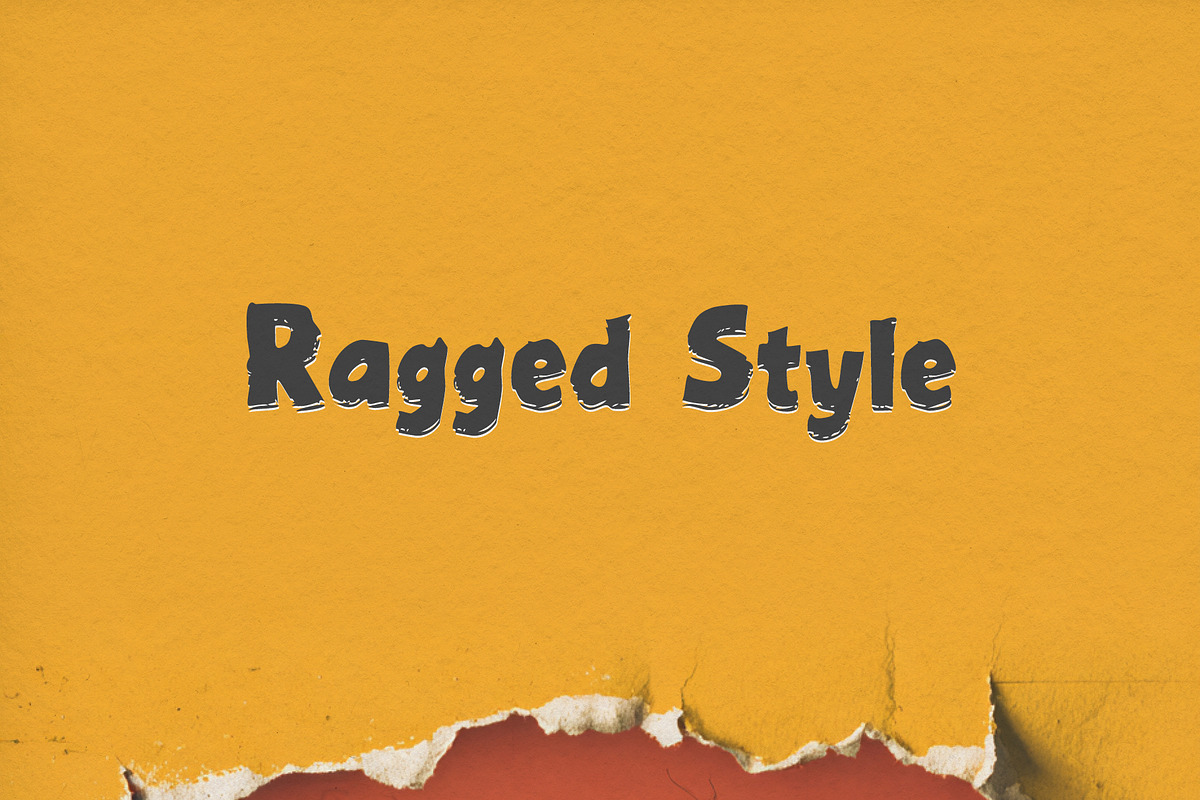 Ugly Cardboard Ragged Font, a Font by Graphic Spirit