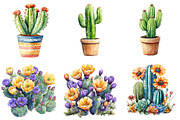 Cactus Flower Clipart Bundle, an Illustration by Pixels.Craft (Thumbnail 4 of 6)