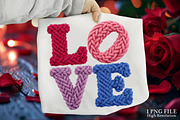 Faux Yarn Love Valentine Png, an Illustration by Canvas Craft (Thumbnail 1 of 7)