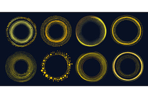 Golden dotted circle frames. Yellow, an Illustration by Stock-Smart-Start