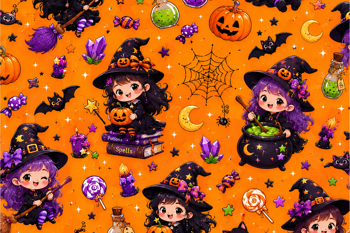 Halloween Spooky Seamless Pattern, a Pattern Graphic by Printable Design Store (Photo 3 of 3)