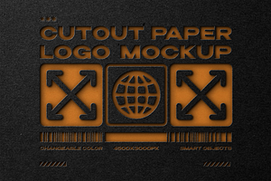 Cutout Paper Logo Mockup, a Mockup by Design Squad