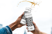 Drink Cans Mockup - Cheers Scene, a Packaging Mockup by TD Mockup (Thumbnail 2 of 2)