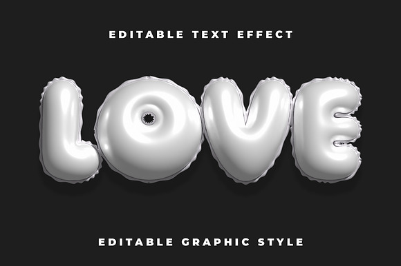 Silver Balloon Text Effect preview 4