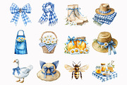 Watercolor Beekeeper Cottage Clipart, a Seasonal Illustration by Design Market (Thumbnail 3 of 5)