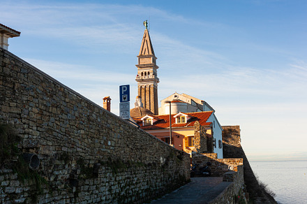 Piran town on Adriatic sea, Slovenia, an Architecture Photo by Bepslabor