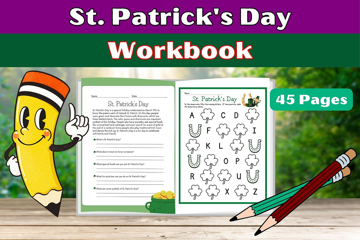 St. Patrick's Day Activity Workbook, a Templates & Theme by Premium Digital Templates (Photo 3 of 5)