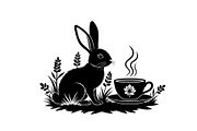 Garden Bunny Silhouette Bundle, an Illustration by jahid234 (Thumbnail 43 of 48)