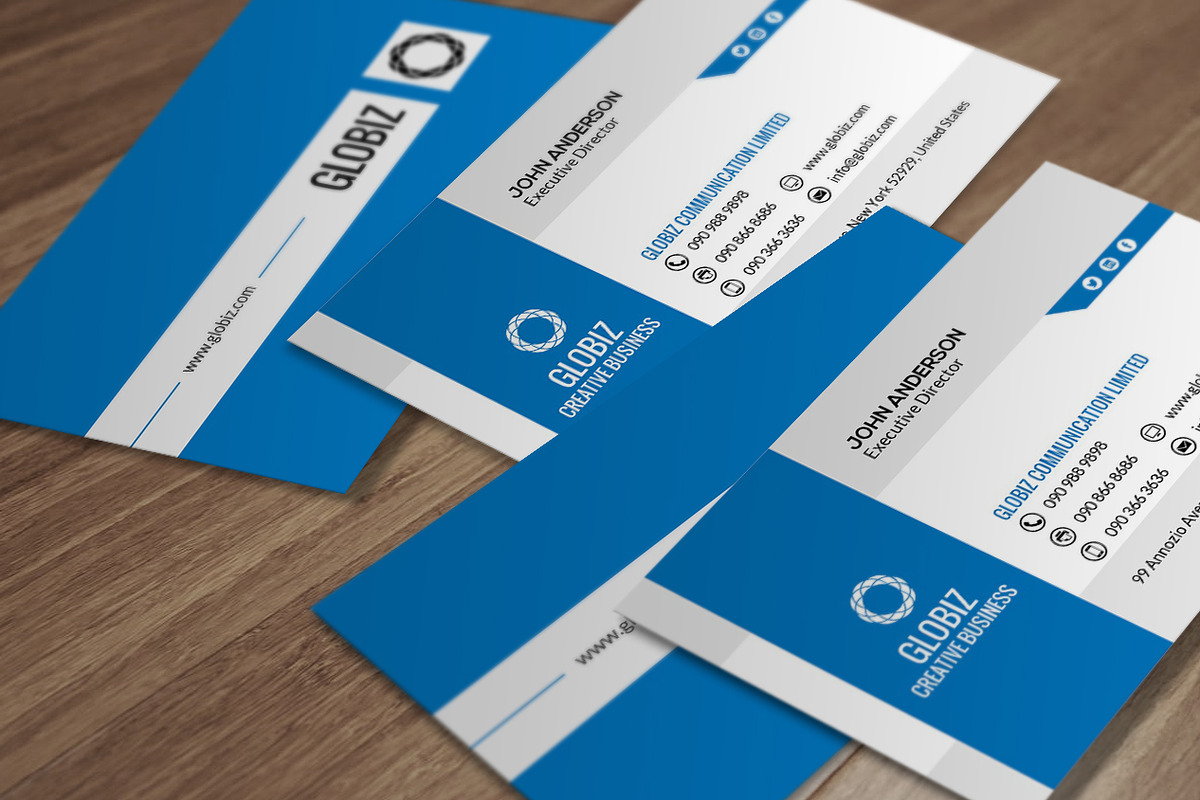 Corporate Business Card CM194, a Business Card Template by annozio (Photo 1 of 4)