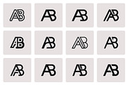 AB BA Monogram Logo Bundle, a Branding & Logo Template by Vectorium Studio (Thumbnail 1 of 2)