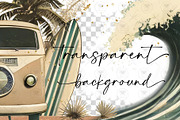 Retro Surfing Clipart Board Ocean, an Illustration by BigCakeBee (Thumbnail 2 of 4)