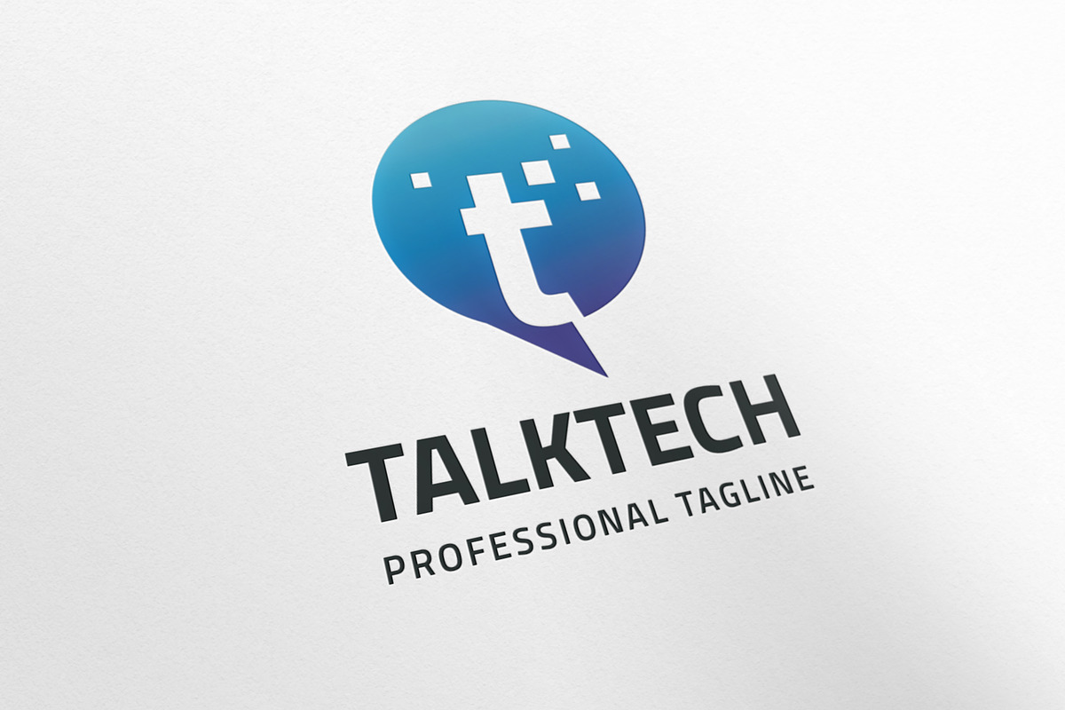 Talk Tech Letter T Pro Chat Logo, a Branding & Logo Template by Design ...