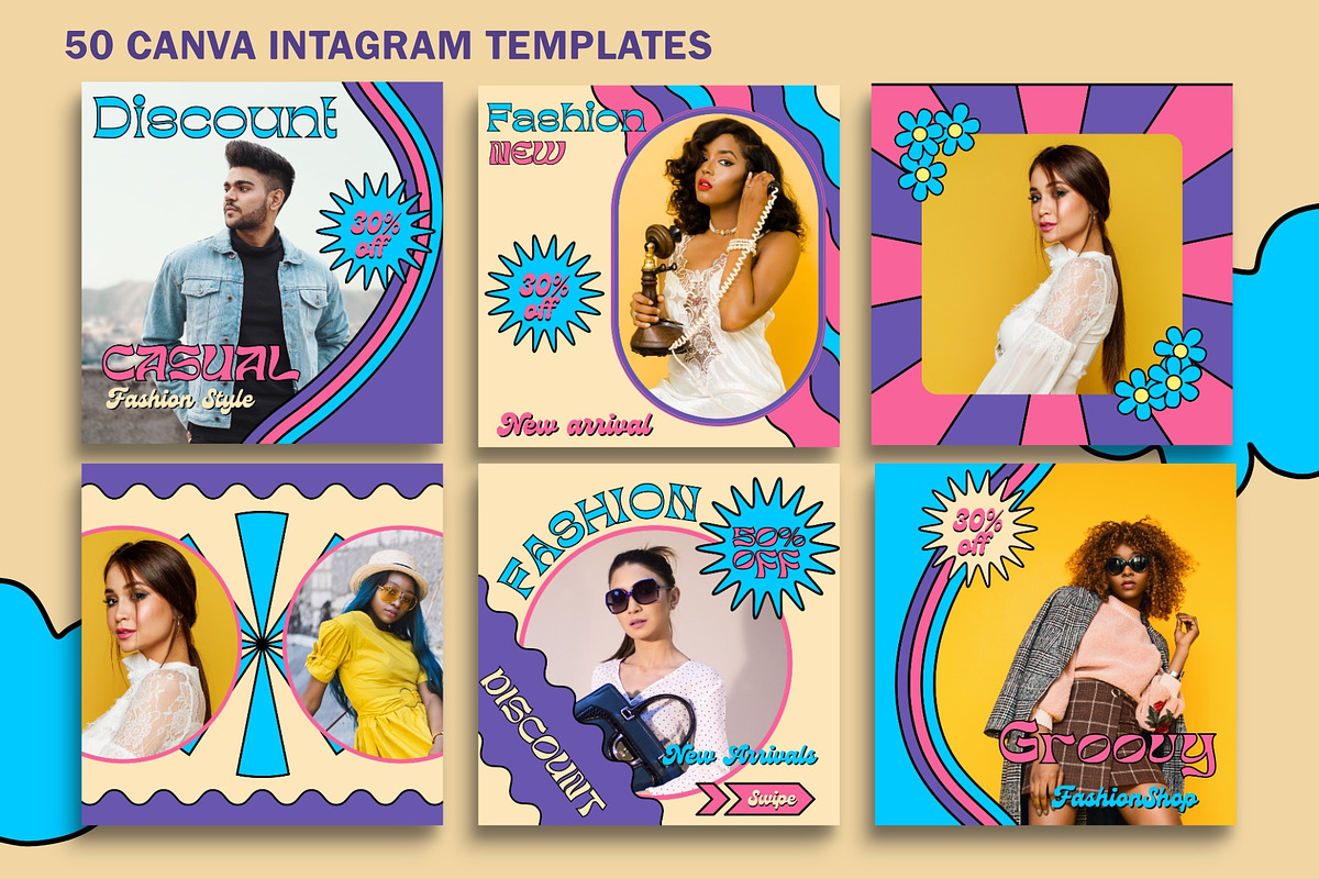 Canva Instagram Fashion Templates, a Social Media Template by Vectorheroes (Photo 7 of 11)