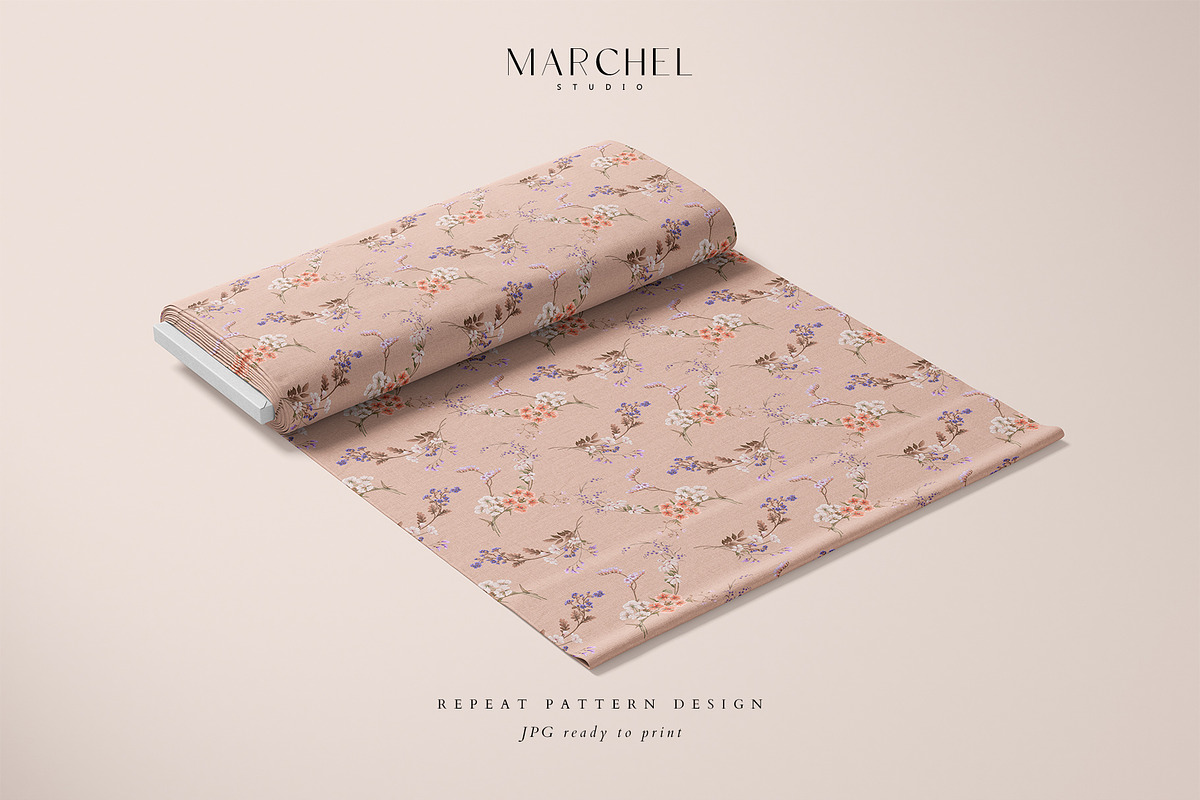 Floral Flow, Romantic Repeat Pattern, a Pattern Graphic by Marchel Studio (Photo 4 of 4)