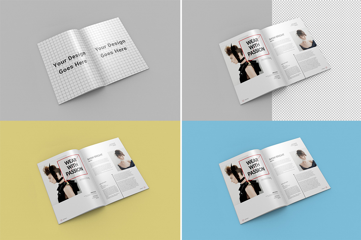 Brochure / Magazine PSD Mock-Ups, a Print Template by simuradi (Photo 4 of 5)