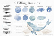 Watercolor Brushes for Procreate, a Brush Add-On by Alisles (Thumbnail 2 of 12)