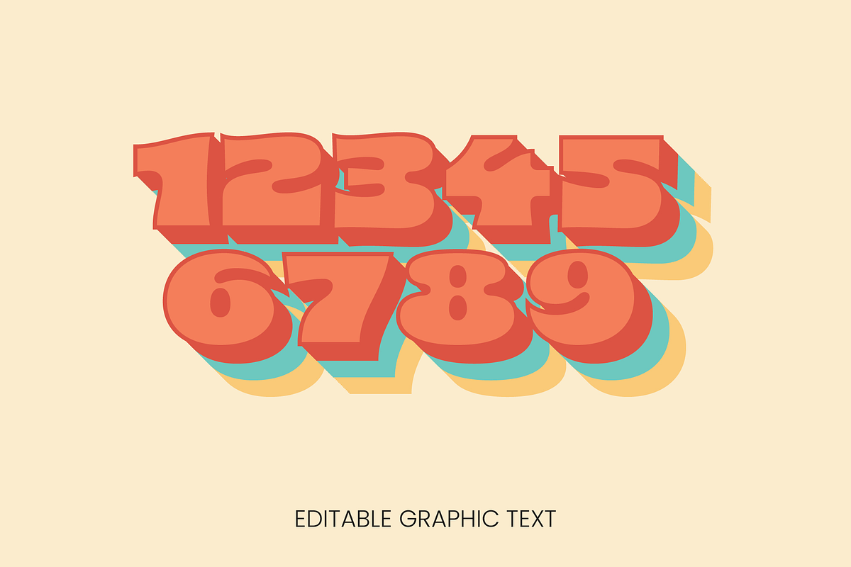 Retro Layered Block Text Effect preview 2
