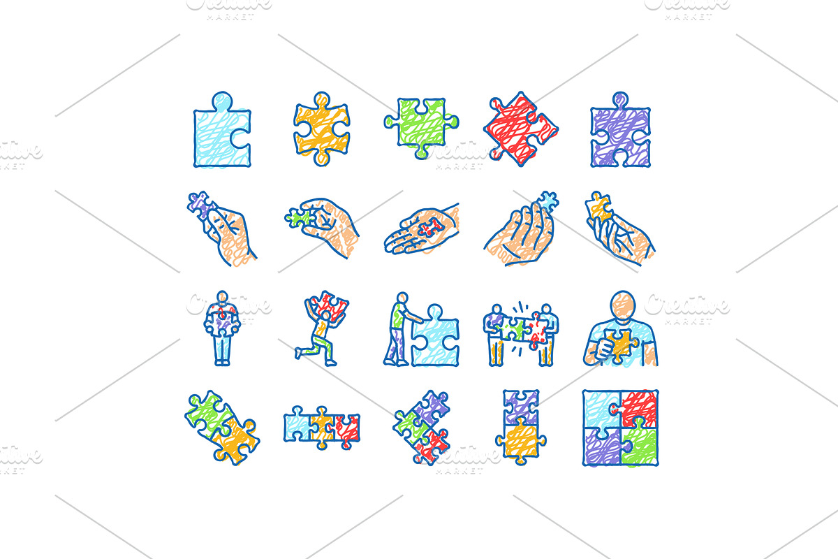 puzzle jigsaw piece, business icons, an Object Illustration by pikepicture