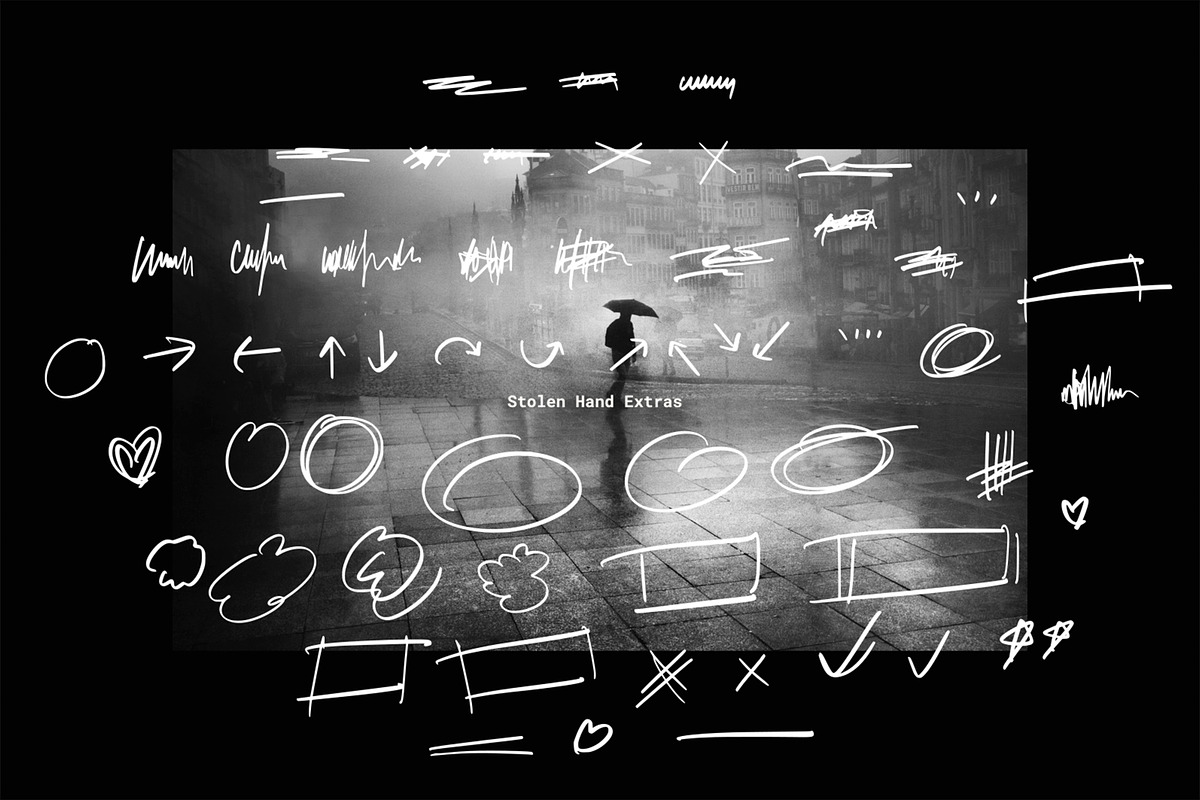 Stolen Hand - The Experimental Font, a Handwritten Font by Graphicfresh (Photo 7 of 7)