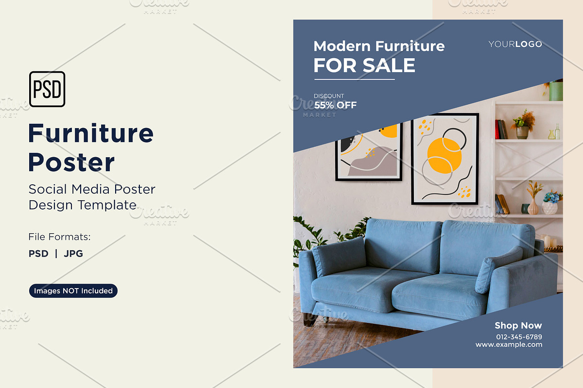 Modern Furniture Poster Design 57, a Social Media Template by shahsoft (Photo 1 of 2)