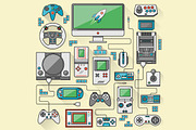 Game Devices in Flat Style, a Templates & Theme by karnofff (Thumbnail 4 of 5)