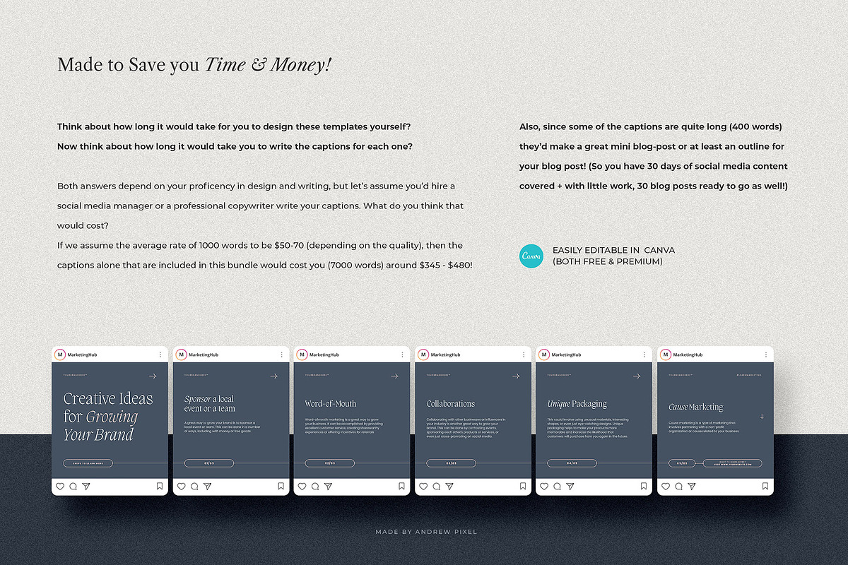 Marketing Expert Instagram Carousels, a Social Media Template by AndrewPixel (Photo 3 of 14)