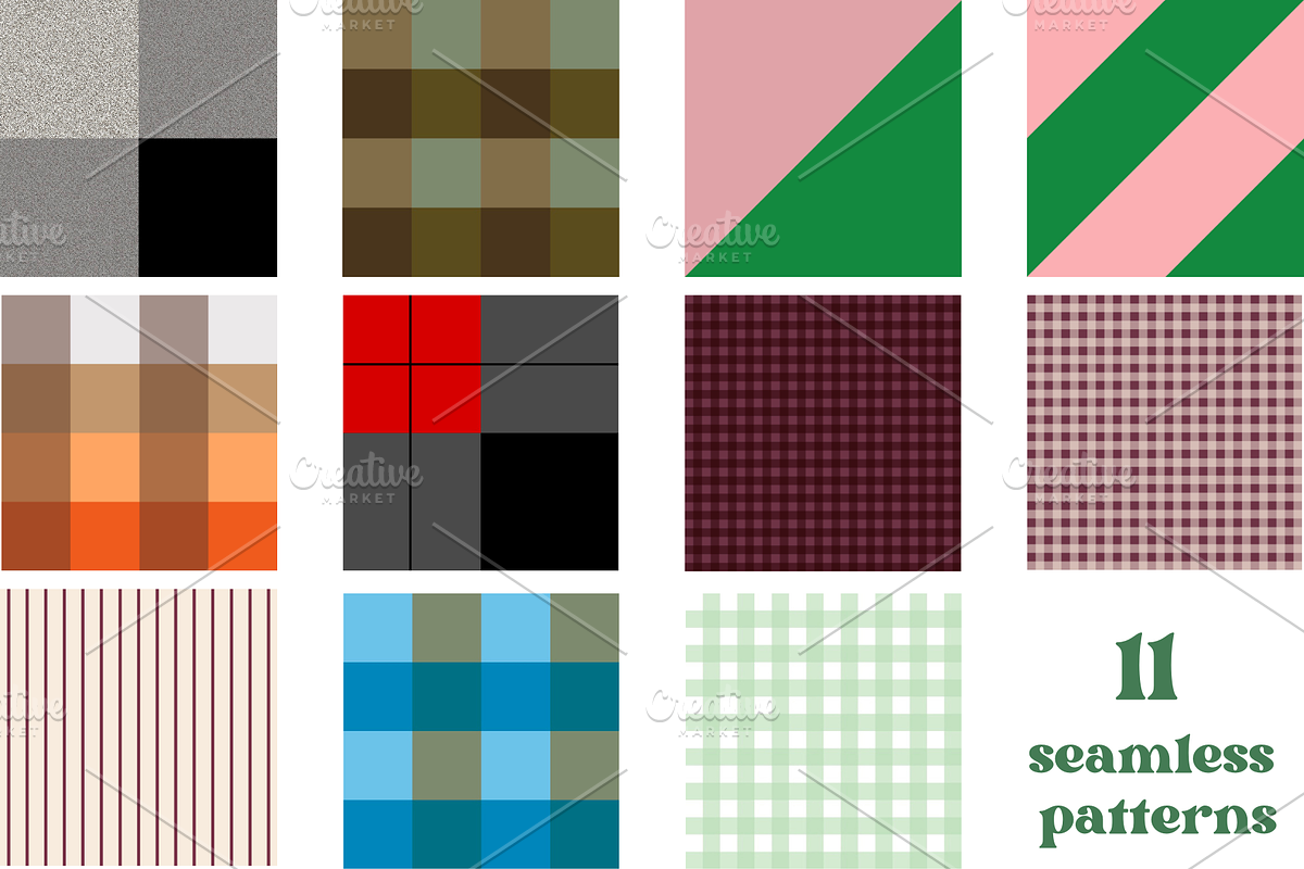 Retro Gingham Checkered Patterns, a Pattern Graphic by faeDesign (Photo 15 of 15)