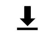Bold Down Arrow Minimal Icon Bundle, an Icon by hafijul (Thumbnail 7 of 10)