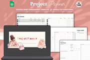Spreadsheet Simple Project Planner, a Templates & Theme by bellaROSEworkshop (Thumbnail 1 of 6)