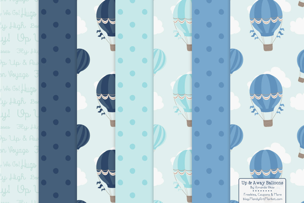 Oceana Hot Air Balloons & Patterns, an Illustration by Amanda Ilkov (Photo 5 of 5)