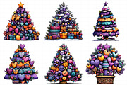 Whimsical Christmas Tree Clipart, an Illustration by Daily.Designs (Thumbnail 3 of 5)