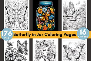 Butterfly In Jar Coloring Pages