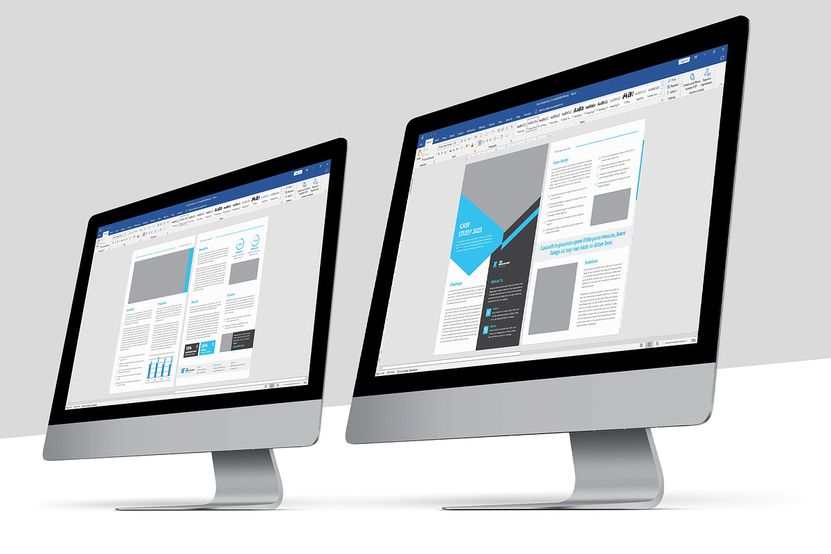 4 Page Case Study Template | MS Word, a Flyer Template by TheBrightGrap (Photo 6 of 6)