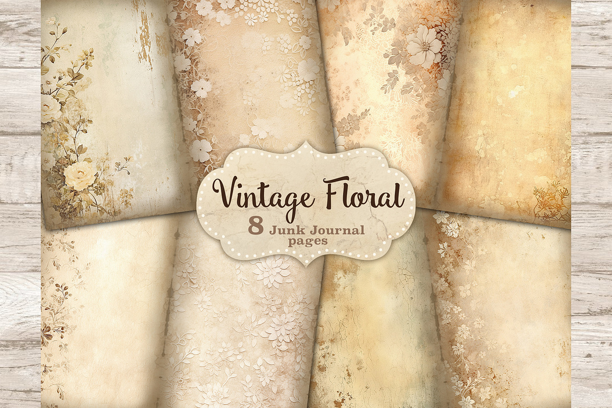 Vintage Junk Journal Pages, a Decorative Illustration by