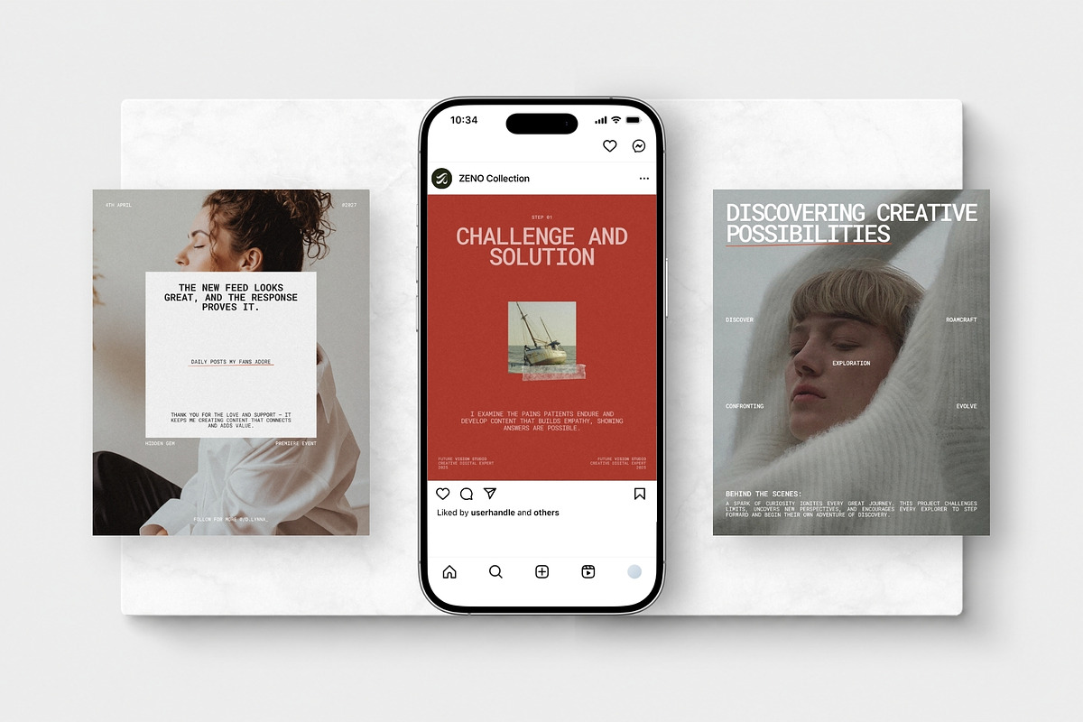 ZENO | Instagram Post Bundle, a Social Media Template by The Aesthetic Studio (Photo 4 of 10)