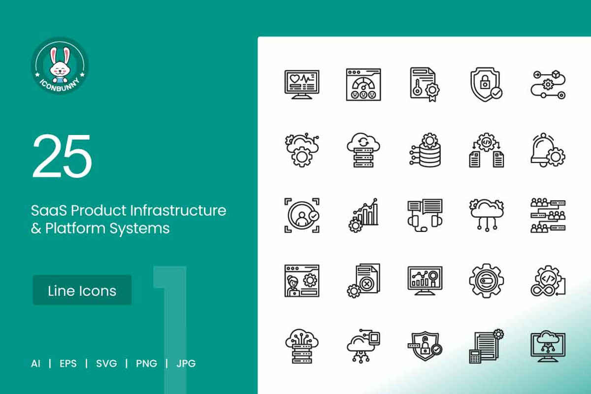 SaaS Infrastructure & Platform Icons, an Outline Icon by IconBunny (Photo 1 of 2)